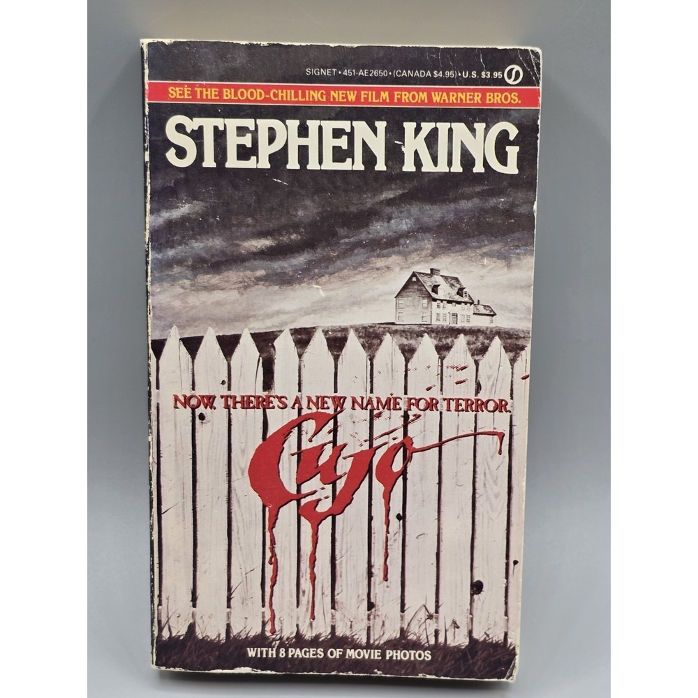 Vintage Stephen King Cujo 1982 Movie Tie-In Photos Paperback Horror Novel Signet